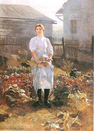 Antoni Piotrowski Gardener oil painting image